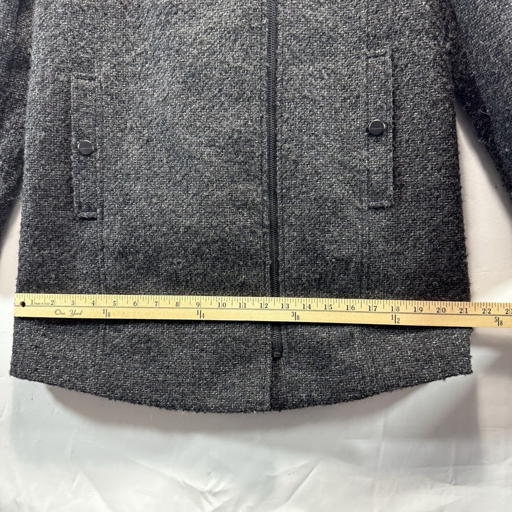 Kenneth Cole New York Women's S Wool Coat Gray Full Zip - Picture 5 of 13